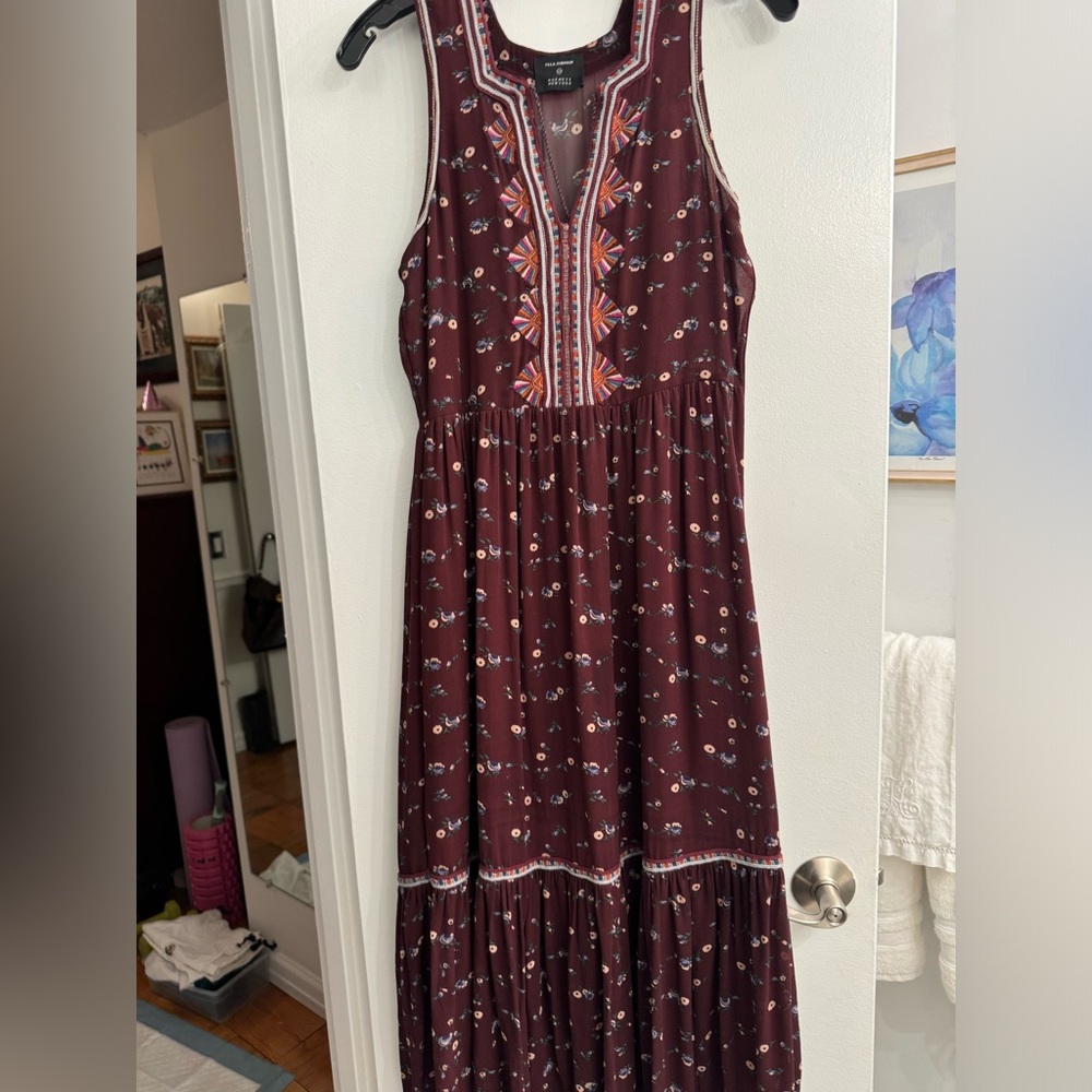 Ulla Johnson Floral Burgundy Dress